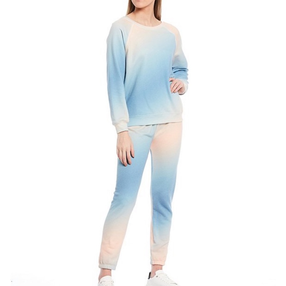 Wildfox Pink & Blue Tie Dye Sweat Set Size XL NWT.